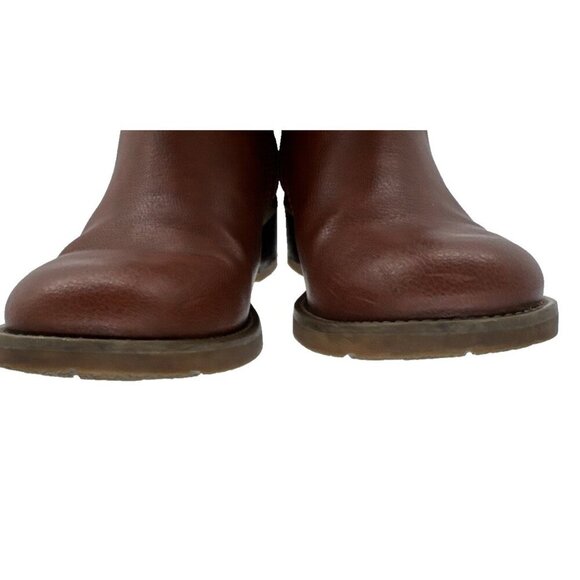 Woman's Rockport Brown leather ankle boots size 6, buckle heel - Picture 9 of 13